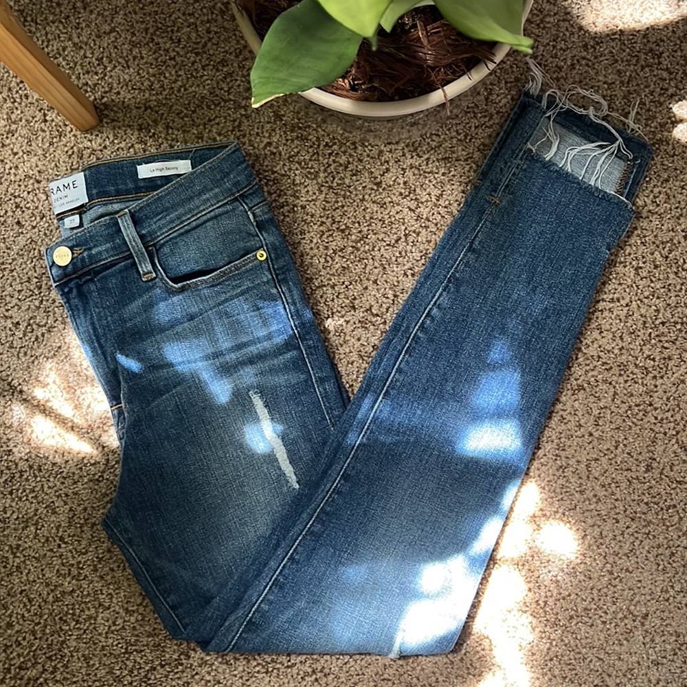 Frame Denim Le High Skinny Step Hem Jeans